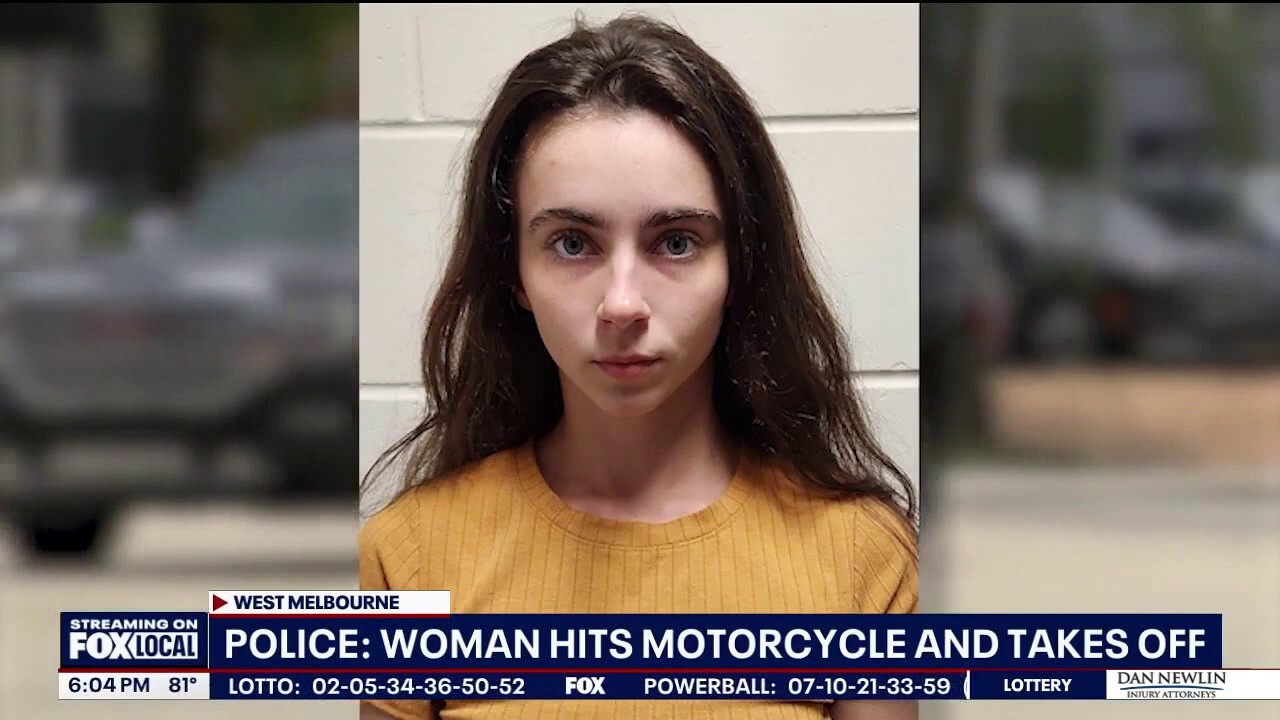 Florida woman drives off with motorcycle stuck under her car after hitting rider: police