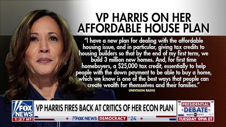 Why are critics going after Vice President Kamala Harris' economic plan?