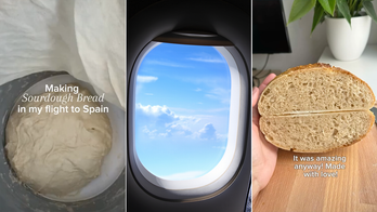 Woman makes sourdough bread mid-flight in viral TikTok video: See it